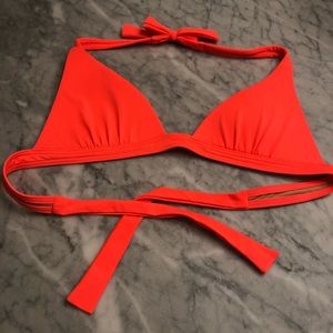 🏝J. Crew Bikini Top - Neon Papaya - M